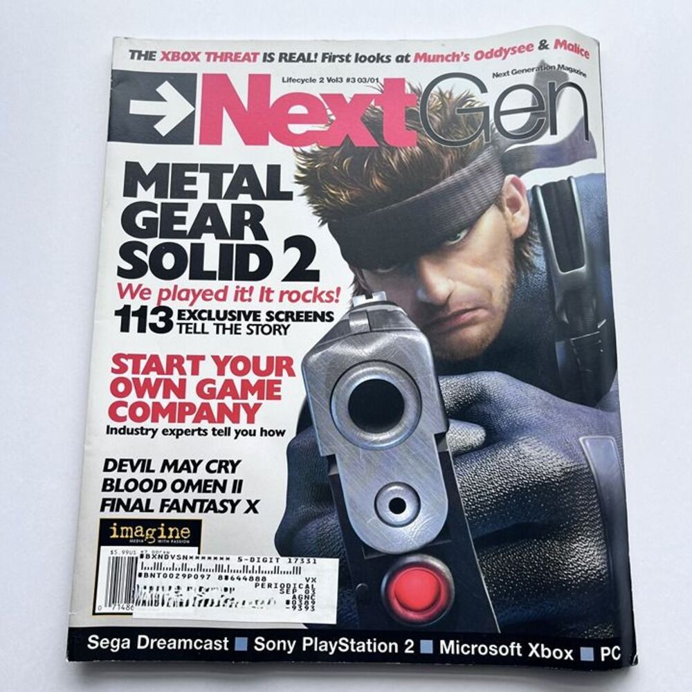Next Gen Magazine March 2001 Vol3 Issue 3 Metal Gear Solid 2 Devil May Cry FFX
